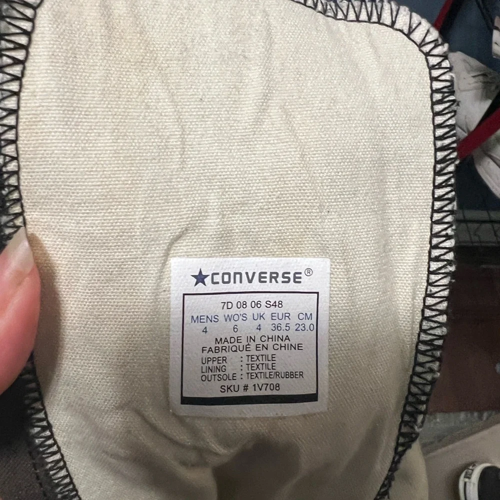 Converse Black Knee-High Sneakers with White Laces - Picture 3 of 10